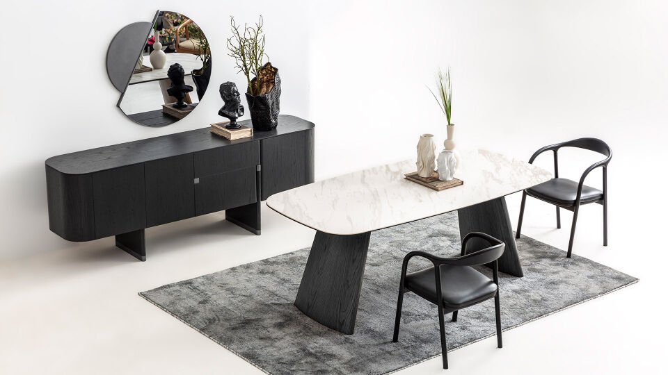 Delta Antrasit - Meşe Yemek Odası