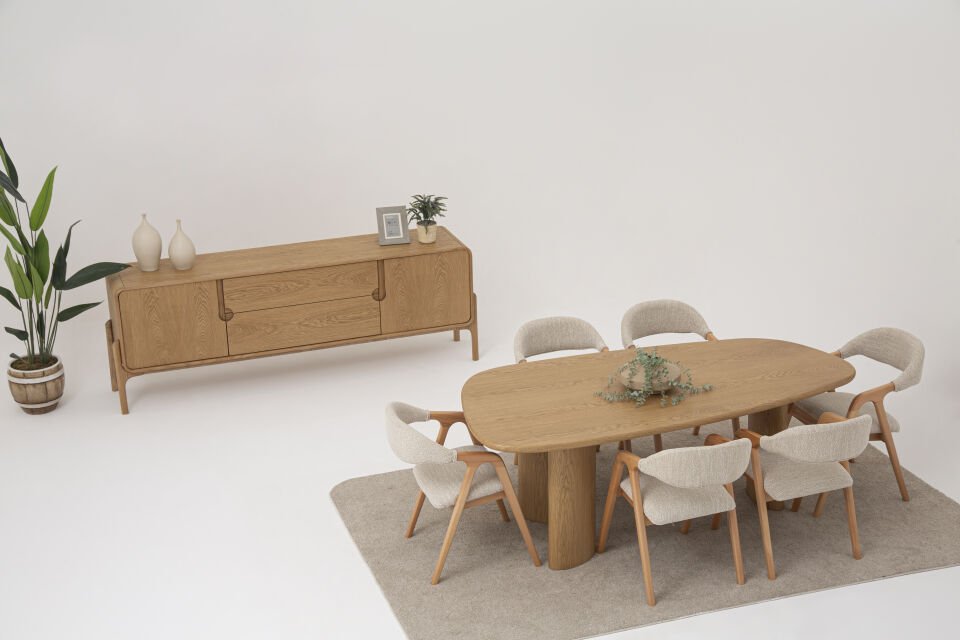 Oslo Meşe Yemek Odası