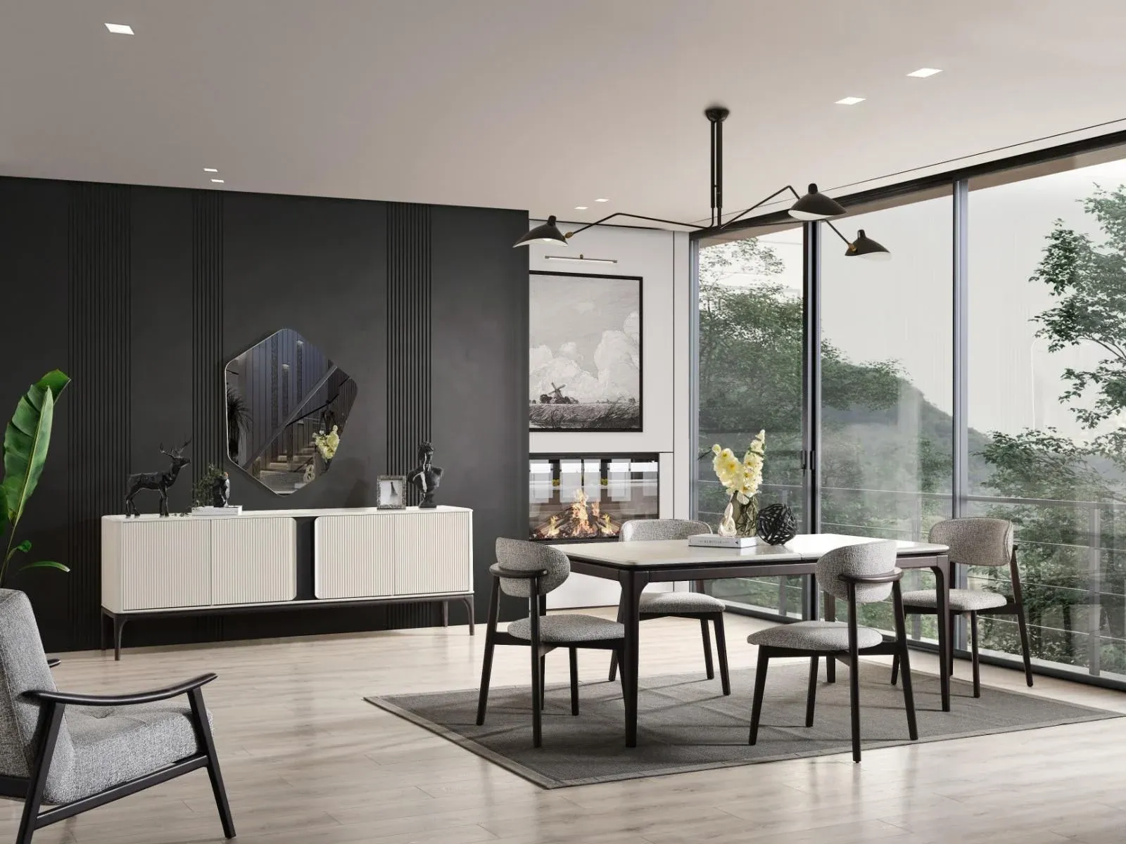 İcon - Siyah Yemek Odası