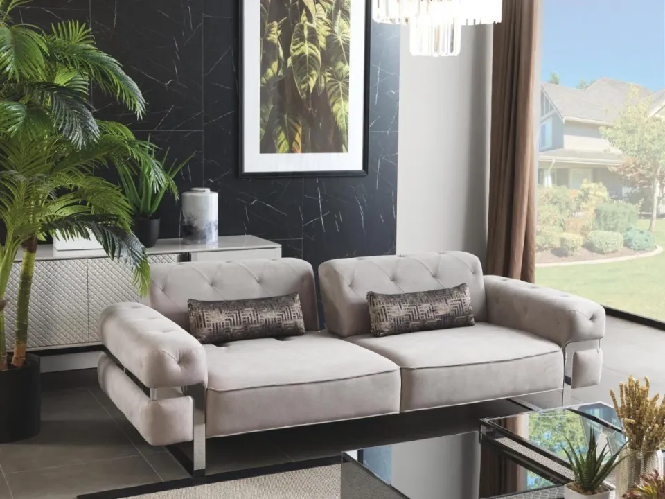 Prada Gümüş Koltuk Takımı