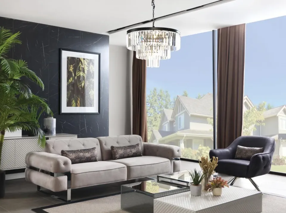 Prada Gümüş Koltuk Takımı